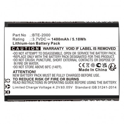 MBXMP-BA1718 MBXMP-BA1718 CoreParts Battery for CAT Communication 5.18Wh Li-ion 3.7V 1400mAh for S22,S22 Flip, CAT S22, CAT S...