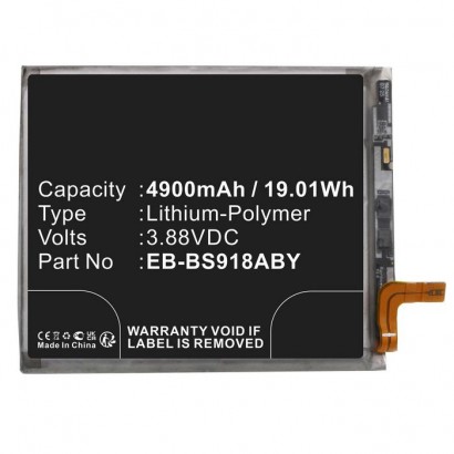 MBXMP-BA1722 MBXMP-BA1722 CoreParts Battery for Samsung Mobile, SmartPhone 19.01Wh Li-Pol 3.88V 4900mAh for Galaxy S23 Ultra,...