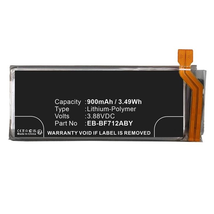 MBXMP-BA1735 CoreParts Battery for Samsung Mobile, SmartPhone 3.49Wh Li-Polymer 3.88V 900mAh Black for Galaxy Z Flip 3, M-F711R4