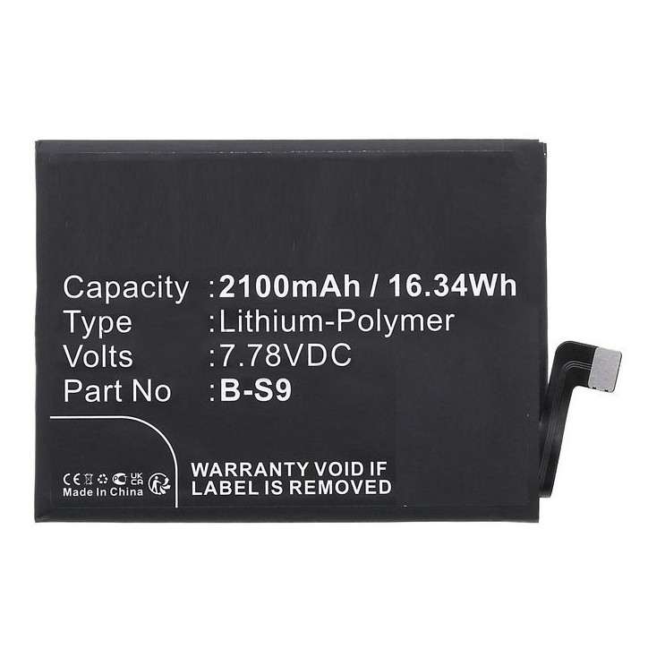 MBXMP-BA1751 CoreParts Battery for VIVO Mobile 16.34Wh 7.78V 2100mAh for IQOO Neo 5s,iQOO 9 SE 5G,I2109,Neo 5S 5G,V2154A B-S9