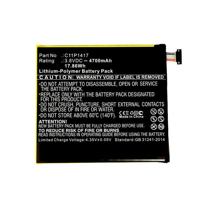 TABX-BAT-AUT900SL CoreParts Battery for Asus Mobile 17.86Wh Li-ion 3.8V 4700mAh, for ansformer Book T90 Chi, Transformer Book T9 TABX-BAT-AUT900SL CoreParts Battery for Asus Mobile 17.86Wh Li-ion 3.8V 4700mAh, for ansformer Book T90 Chi, Transformer Book T9