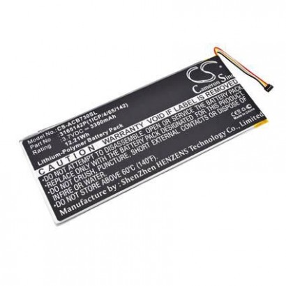 TABX-BAT-ACB730SL TABX-BAT-ACB730SL CoreParts Battery for Acer Mobile 12.21Wh Li-ion 3.7V 3300mAh, for ICONIA ONE 7 B1-730, I...