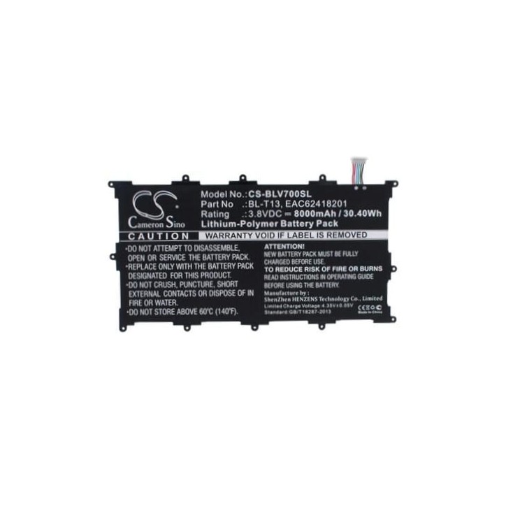 TABX-BAT-BLV700SL CoreParts Battery for LG Mobile 30.4Wh Li-ion 3.8V 8000mAh, for G Pad 10.1", G Pad Tablet 10.1", V700, VK700 B