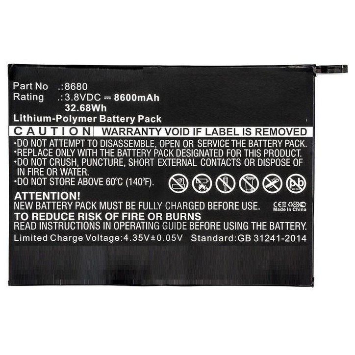 TABX-BAT-BQE100SL CoreParts Battery for BQ Mobile 32.68Wh Li-ion 3.8V 8600mAh, 8680, E10, E10 TABLET E10, E10 TABLET