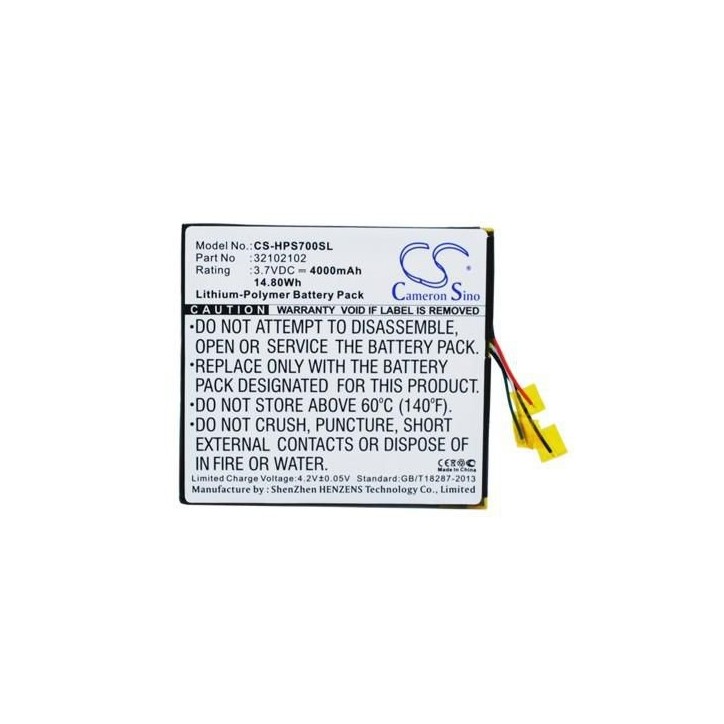 TABX-BAT-HPS700SL CoreParts Battery for HP Mobile 14.8Wh Li-ion 3.7V 4000mAh, SLATE 7 EXTREME 32102102