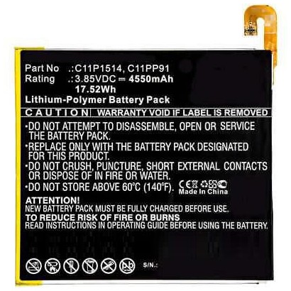 TABX-BAT-AUZ581SL TABX-BAT-AUZ581SL CoreParts Battery for Asus Mobile 17.29Wh Li-ion 3.8V 4550mAh, for P008, Z581KL, ZenPad 3...