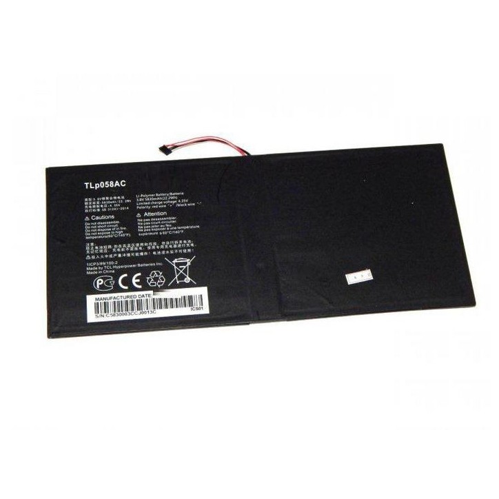 TABX-BAT-ALT110SL CoreParts Battery for Alcatel Mobile 21.66Wh Li-ion 3.8V 5700mAh, ONE TOUCH PLUS 10" OT-8085, TLP058AC