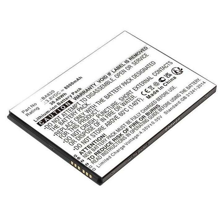 MBXTAB-BA222 CoreParts Battery for Unistrong Tablet, 31.16Wh Li-ion 3.8V 8200mAh, Black for BA820, BA840, UG905, UG908, Unitech MBXTAB-BA222 CoreParts Battery for Unistrong Tablet, 31.16Wh Li-ion 3.8V 8200mAh, Black for BA820, BA840, UG905, UG908, Unitech