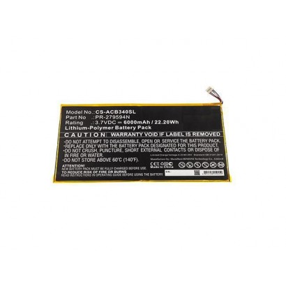 MBXTAB-BA001 MBXTAB-BA001 CoreParts Battery for Acer Tablet 22.20Wh Li-Pol 3.7V 6000mAh Black for Acer Tablet Iconia One 10 B...