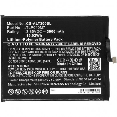 MBXTAB-BA004 MBXTAB-BA004 CoreParts Battery for Alcatel Tablet 15.02Wh Li-Pol 3.85V 3900mAh Black for Alcatel Tablet 3T, OT-9...