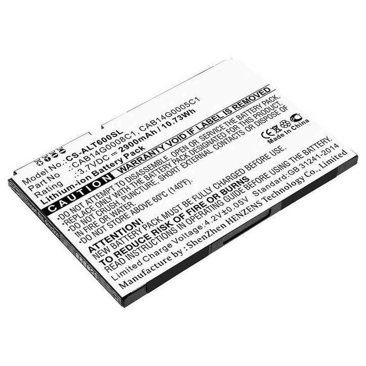 MBXTAB-BA005 CoreParts Battery for Alcatel Tablet 10.73Wh Li-ion 3.7V 2900mAh Black for Alcatel Tablet One Touch T60, OT-T60 CAB