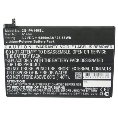 MBXTAB-BA012 MBXTAB-BA012 CoreParts Battery for Apple Tablet 23.68Wh Li-Pol 3.7V 6400mAh Black for Apple Tablet A1489, A1490,...