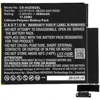 MBXTAB-BA022 MBXTAB-BA022 CoreParts Battery for Asus Tablet 17.52Wh Li-Pol 3.85V 4550mAh Black for Asus Tablet P00J, Zenpad Z...