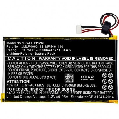 MBXTAB-BA047 MBXTAB-BA047 CoreParts Battery for LeapFrog Tablet 13.32Wh Li-Pol 3.7V 3600mAh Black for LeapFrog Tablet LeapPad...