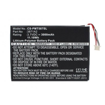 MBXTAB-BA081 MBXTAB-BA081 CoreParts Battery for Prestigio Tablet 11.10Wh Li-Pol 3.7V 3000mAh Black for Prestigio Tablet Multi...