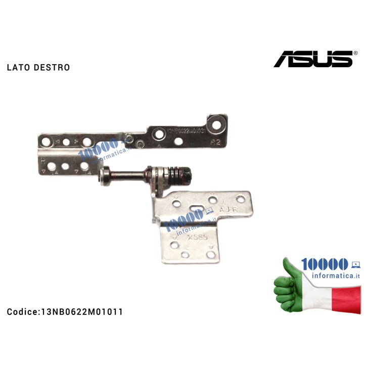 Cerniera Hinge [DX] [Versione 1] ASUS X555 X555LD X555L X554L A555L F555L K555L X554L X555U [LATO DESTRO]