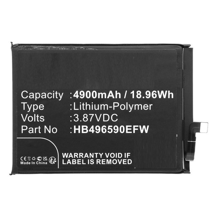MBXMP-BA1767 CoreParts Battery for Honor Mobile 18.96Wh 3.87V 4900mAh for Play 20,Changwan 20,KOZ-AL00,X6 4G 2022,VNE-LX1,VNE-LX