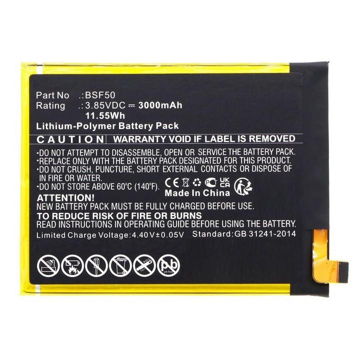 MBXMP-BA1771 CoreParts Battery for HTC Mobile 11.55Wh 3.85V 3000mAh for Wildfire E Lite BSF50