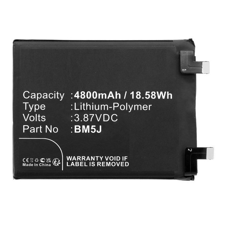 MBXMP-BA1774 CoreParts Battery for Redmi Mobile 18.58Wh 3.87V 4800mAh for K50 Ultra,12T,12T Pro BM5J