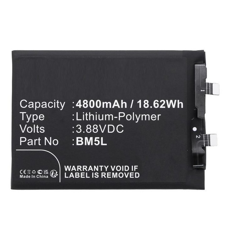 MBXMP-BA1776 CoreParts Battery for Redmi Mobile 18.62Wh 3.88V 4800mAh for K60 Pro,22127RK46C BM5L