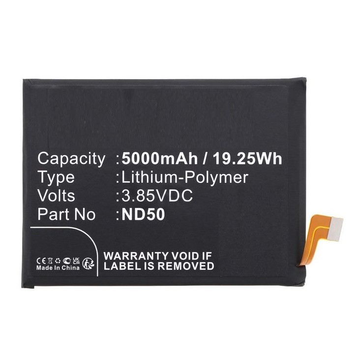 MBXMP-BA1785 CoreParts Battery for Motorola Mobile 19.25Wh 3.85V 5000mAh for Moto G31,Moto G31 2021,G62 5G,Moto G62 5G 2022 ND50