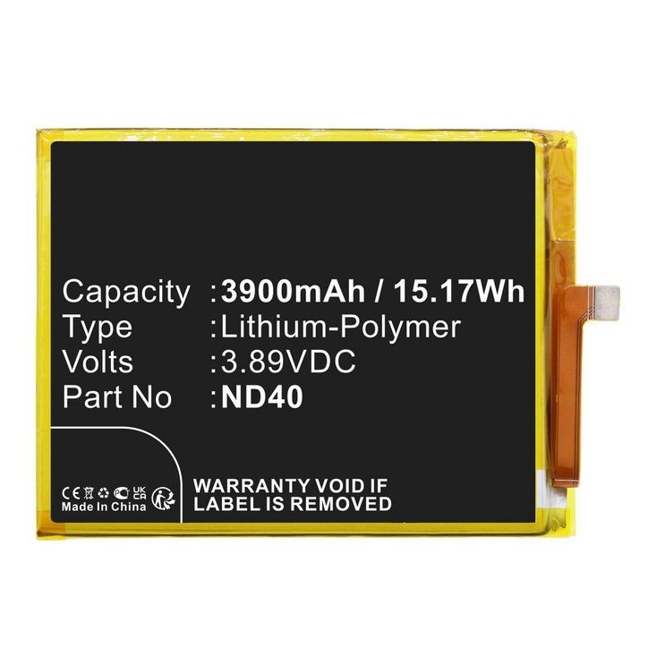MBXMP-BA1786 CoreParts Battery for Motorola Mobile 15.17Wh 3.89V 3900mAh for Moto Edge 30,Moto Edge 30 5G,Moto Edge 30 5G 2022 N