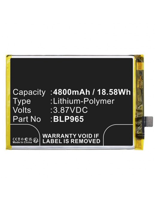MBXMP-BA1796 MBXMP-BA1796 CoreParts Battery for Realme, OPPO Mobile 18.58Wh 3.87V 4800mAh for Q5,RMX3478, K10x 5G,PGGM10 BLP965
