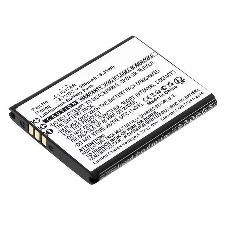 MBXMP-BA1800 CoreParts Battery for Panasonic Mobile 3.33Wh 3.7V 900mAh for 514047AR, KX-TU446, KX-TU456, KX-TU446/4, KX-TU466EXB