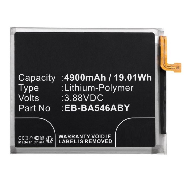 MBXSA-BA0200 CoreParts Battery for Samsung Mobile 19.01Wh 3.88V 4900mAh for Galaxy A34 5G,Galaxy A34 5G 2023,Galaxy A54 5G,Galax