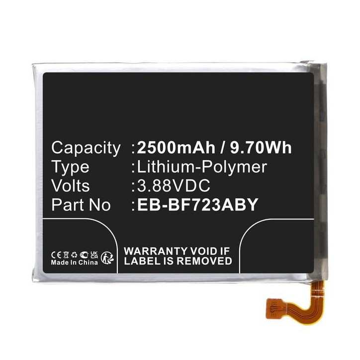 MBXMP-BA1811 CoreParts Battery for Samsung Mobile, SmartPhone 9.70Wh 3.88V 2500mAh for Galaxy Z Flip 4,SM-F721U,SM-F721U1,SM-F72