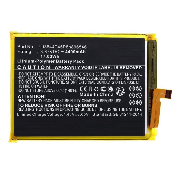 MBXMP-BA1817 CoreParts Battery for ZTE Mobile, SmartPhone, Communication 17.03Wh 3.87V 4400mAh for Blade V40S,Axon 40 SE Li3844T