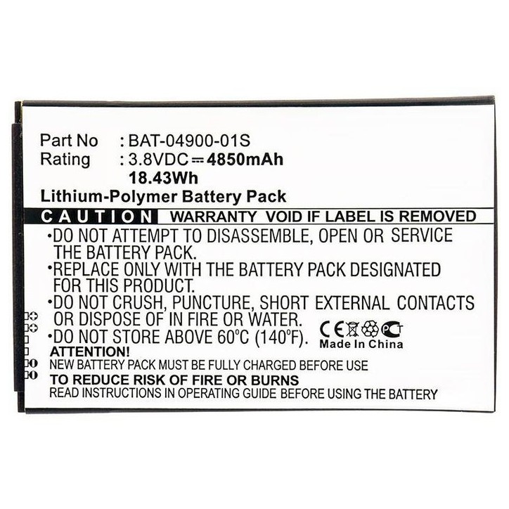 MBXMP-BA1236 CoreParts Mobile Battery for Sonim 18.43Wh Li-Pol 3.8V 4850mAh Black for Sonim Mobile, SmartPhone XP8, XP8800 BAT-0