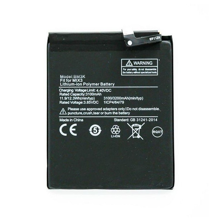 MBXMP-BA1294 CoreParts Mobile Battery for Xiaomi 10.20Wh Li-Pol 3.85V 2650mAh Black for Xiaomi Mobile, SmartPhone M1810E5A, M181
