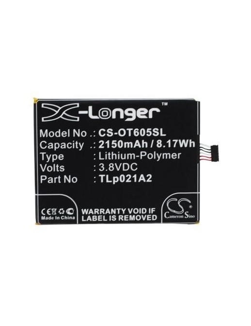 MOBX-BAT-OT605SL MOBX-BAT-OT605SL CoreParts Battery for Alcatel Mobile 8.17Wh Li-ion 3.8V 2150mAh, ONE TOUCH IDOL 2S, OT-6050...