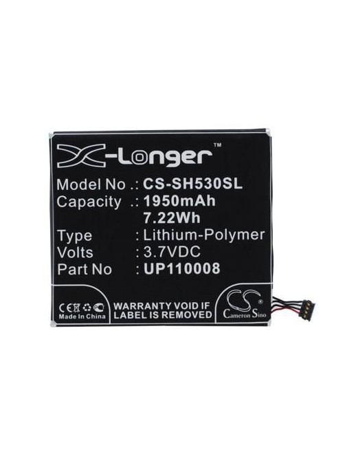 MOBX-BAT-SH530SL MOBX-BAT-SH530SL CoreParts Battery for Sharp Mobile 7.22Wh Li-ion 3.7V 1950mAh SH530U, AE5153600, UP110008, ...