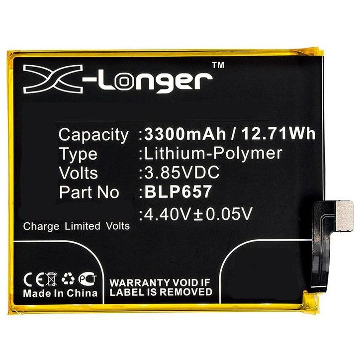 MOBX-BAT-YJT600SL CoreParts Battery for Oneplus Mobile 12.54Wh Li-ion 3.8V 3300mAh, for 6, 6 Dual SIM, 6 Dual SIM Global, 6 Dual