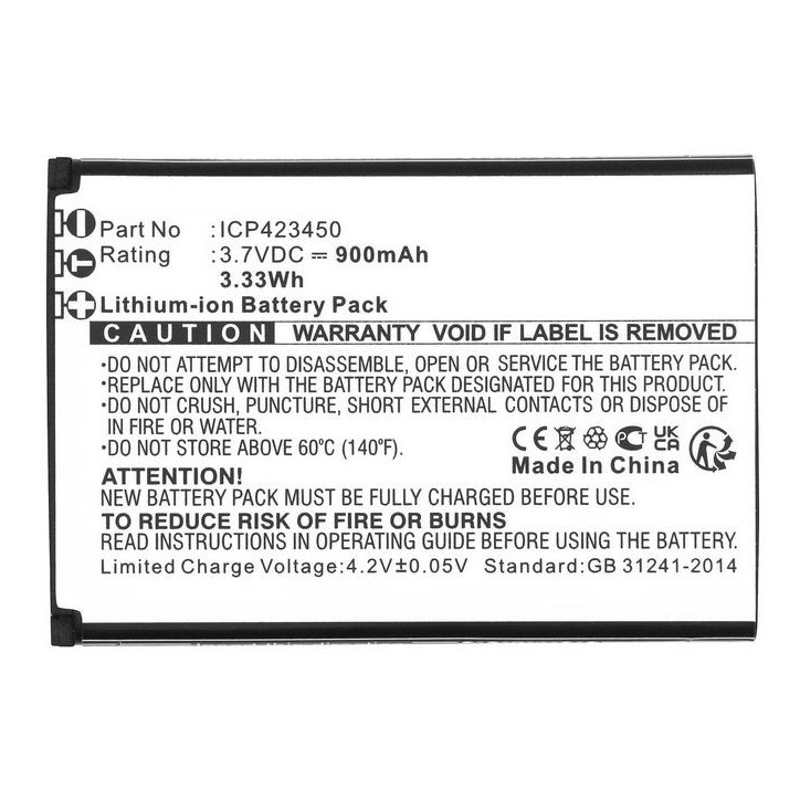 MBXMP-BA1836 CoreParts Battery for Olympia Mobile, SmartPhone 3.7V 900mAh 3.33Wh Happy II,2218 ICP423450