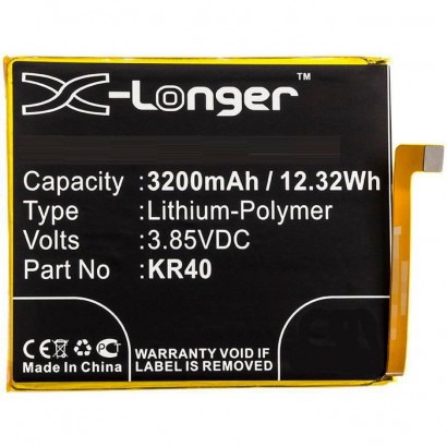MBXMP-BA911 CoreParts Mobile Battery for Motorola 12.32Wh Li-Pol 3.85V 3200mAh Black for Motorola...