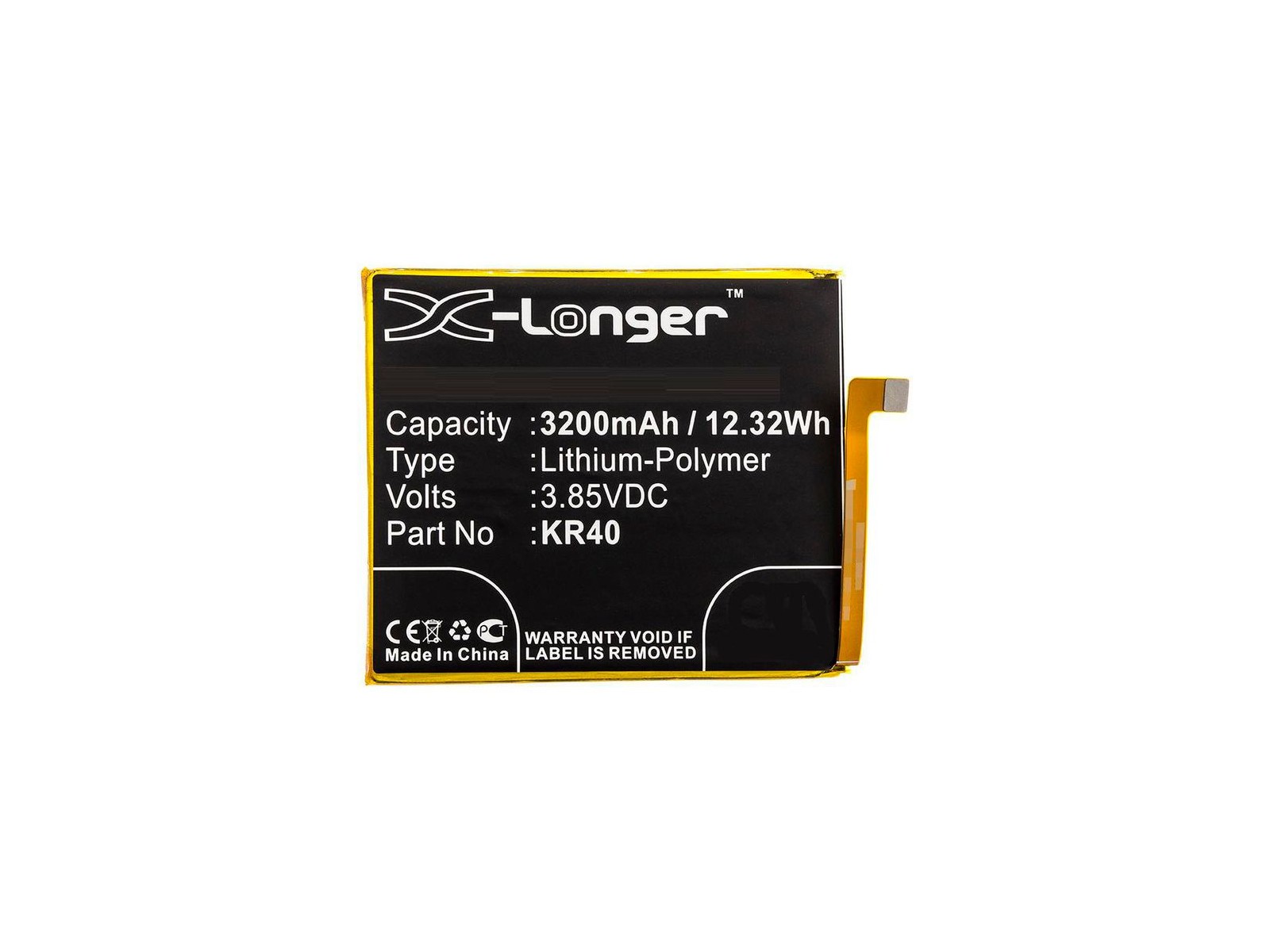 MBXMP-BA911 MBXMP-BA911 CoreParts Mobile Battery for Motorola 12.32Wh Li-Pol 3.85V 3200mAh Black for Motorola Mobile, SmartPh...