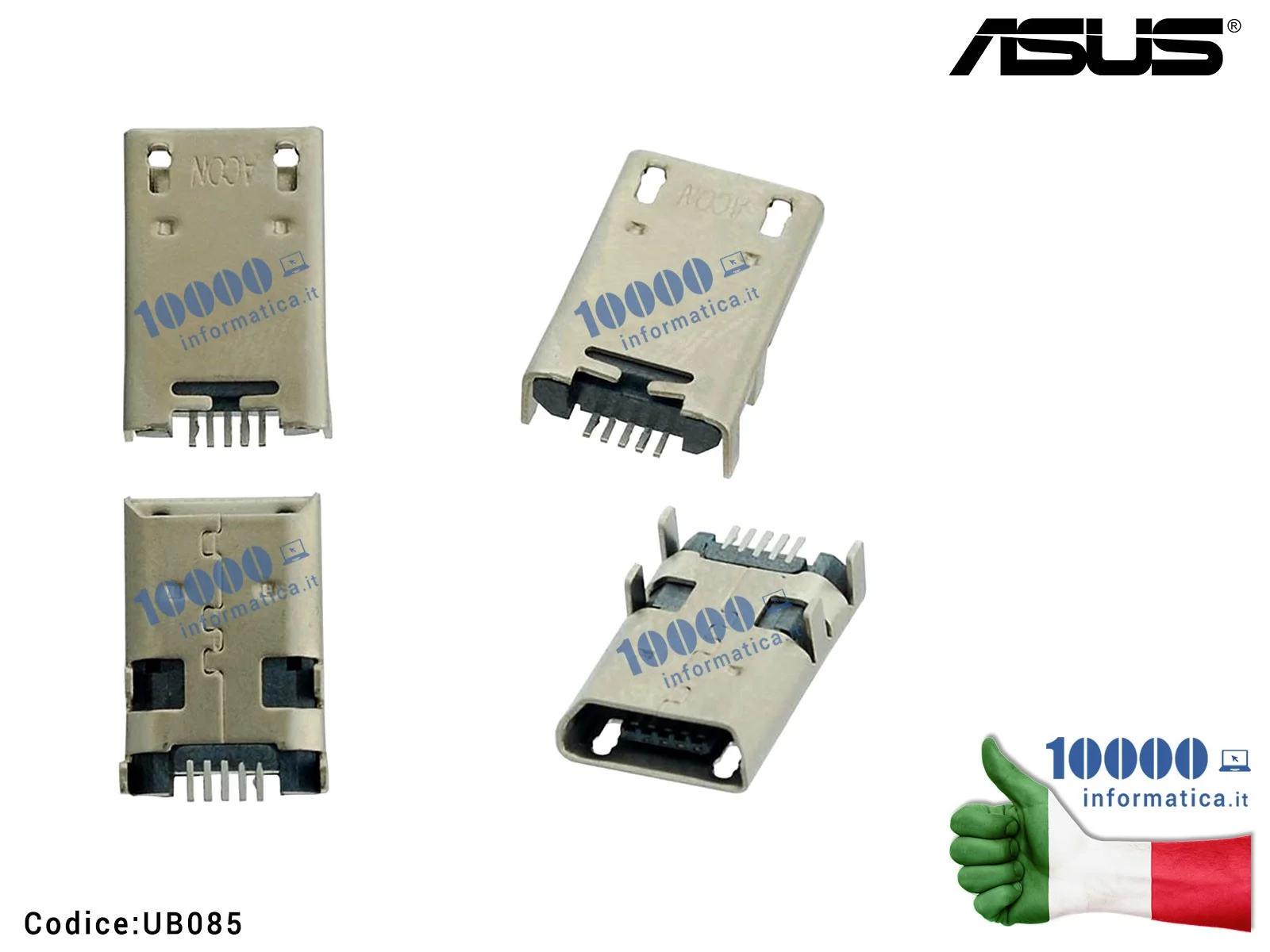 UB085 Connettore di Alimentazione micro USB DC Power Jack ASUS Transformer Book T100 T100T T100TA T300 T300LA