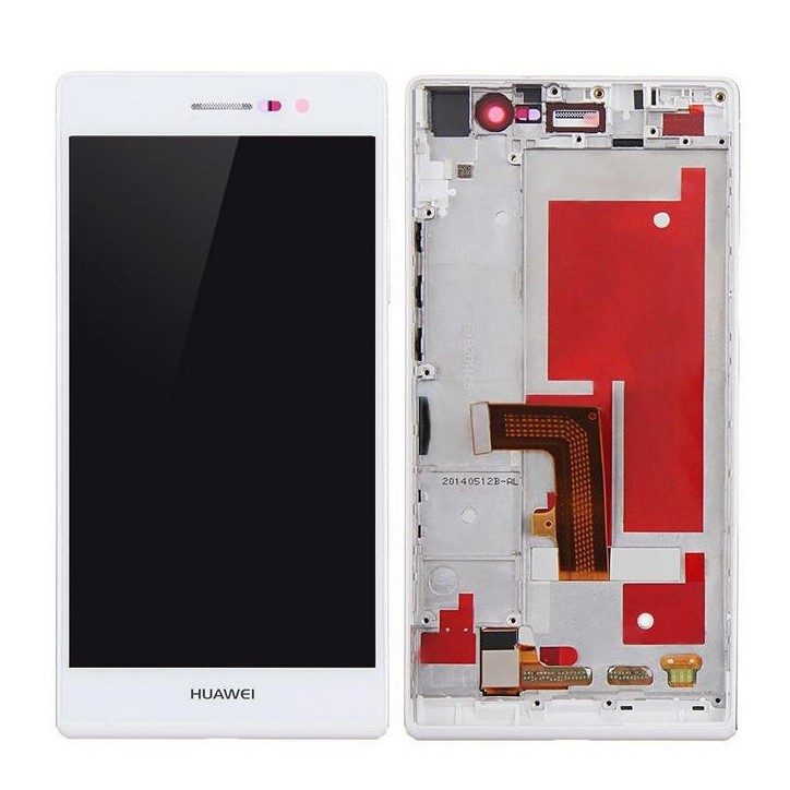 MSPP72832 CoreParts Huawei Ascend P7 LCD Screen and Digitizer with Front Frame Assembly White Huawei Mobile P7