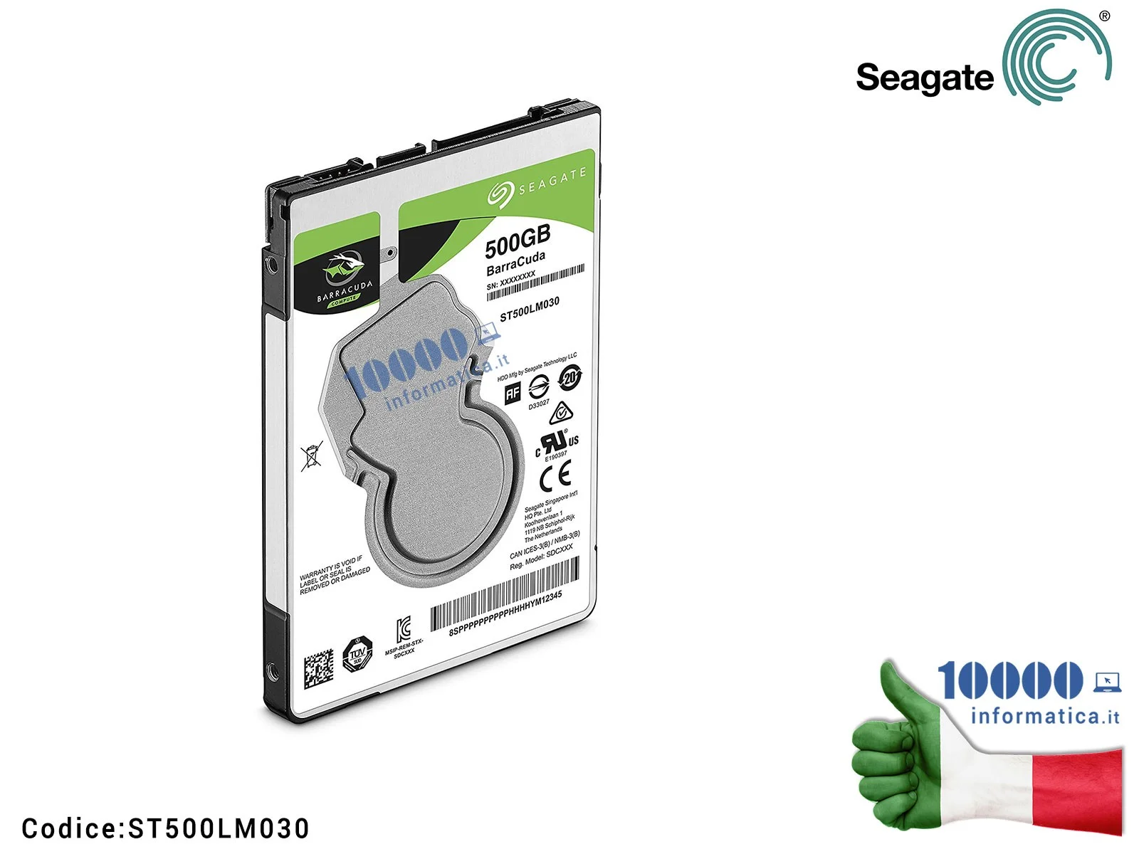 ST500LM030 Hard Disk 2,5'' 500 GB SEAGATE BarraCuda 5400rpm SATA 128 MB ST500LM030 Hard Disk 2,5'' 500 GB SEAGATE BarraCuda 5400rpm SATA 128 MB