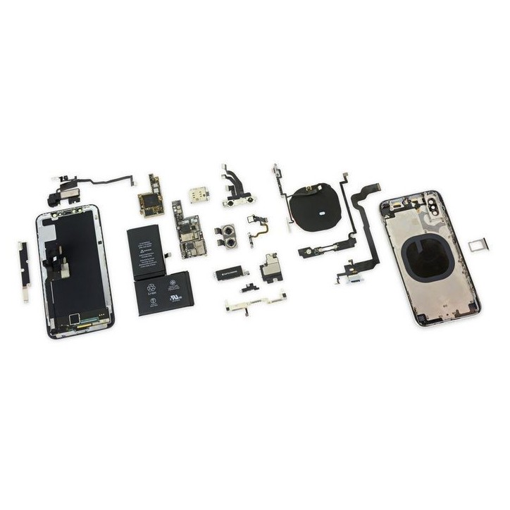 MSPP75502 CoreParts iPhone iPhone XS Max Side Buttons Set+SIM Card Tray- Black OEM New
