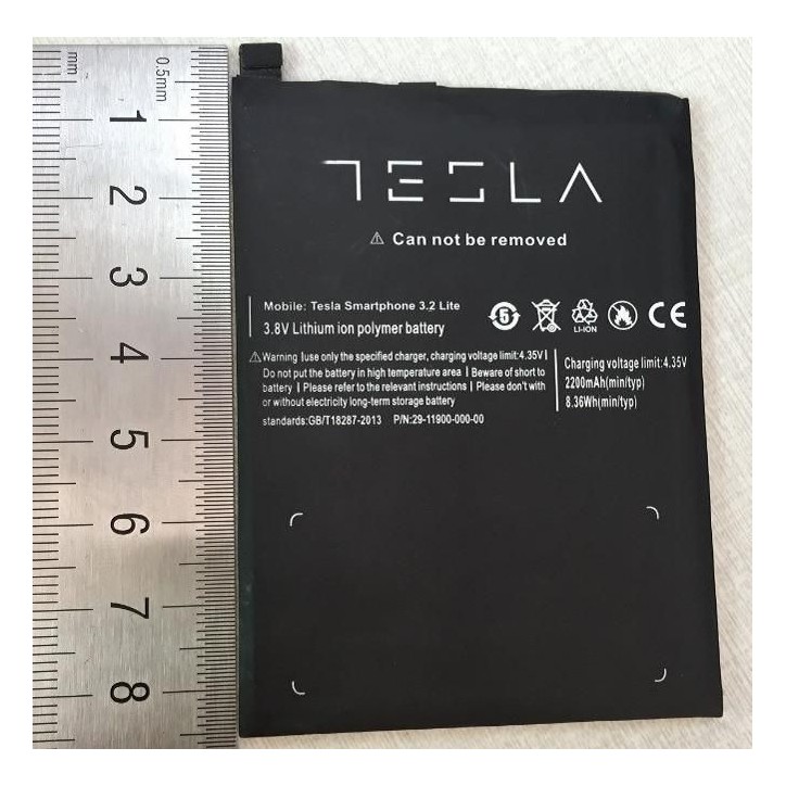 MSPP8035 CoreParts Battery for Tesla Mobile 8.36Wh Li-ion 3.8V 2200mAh, Tesla Smartphone 3.2 Lite
