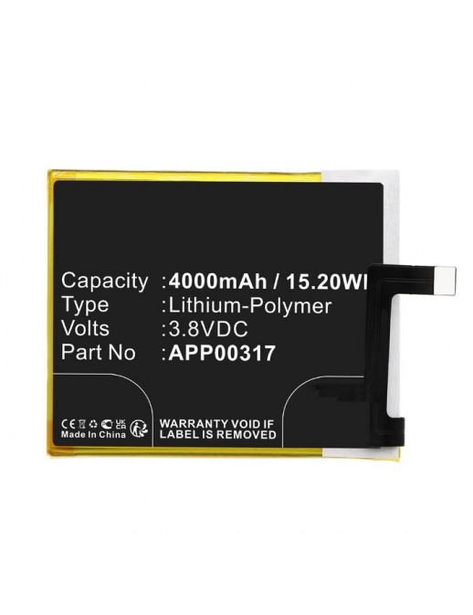 MBXMP-BA1732 MBXMP-BA1732 CoreParts Battery for CAT, CATERPILLAR Mobile, SmartPhone 15.20Wh Li-Polymer 3.8V 4000mAh Black for...