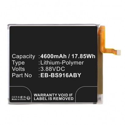 MBXMP-BA1733 CoreParts Battery for Samsung Mobile, SmartPhone 17.85Wh Li-Polymer 3.88V 4600mAh Black for Galaxy S23 Plus, Galaxy