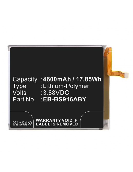 MBXMP-BA1733 CoreParts Battery for Samsung Mobile, SmartPhone 17.85Wh Li-Polymer 3.88V 4600mAh Black for Galaxy S23 Plus, Galaxy