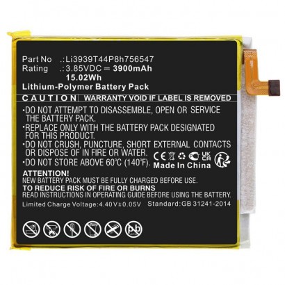 MBXMP-BA1736 MBXMP-BA1736 CoreParts Battery for ZTE Mobile, SmartPhone 15.02Wh Li-Polymer 3.85V 3900mAh Black for A2020, A202...