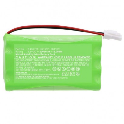 MBXSMH-BA016 CoreParts Battery for BOSCH Smart Home 19.20Wh Ni-MH 9.6V 2000mAh Green for Axovia 220 B, Axovia Multi Pro, Dexxo P