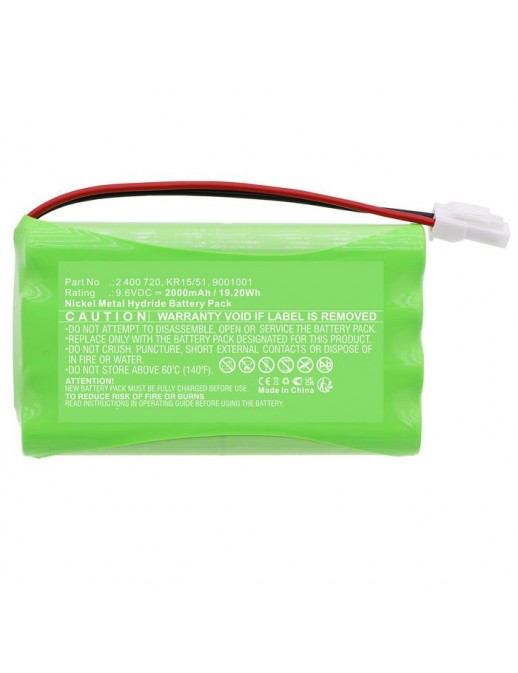 MBXSMH-BA016 CoreParts Battery for BOSCH Smart Home 19.20Wh Ni-MH 9.6V 2000mAh Green for Axovia 220 B, Axovia Multi Pro, Dexxo P